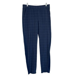 Athleta Brooklyn Textured Ankle Pants Size 6 Windowpane Stretch Pockets Active